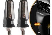 8mm Mini Motorcycle LED Turn Signal Lights Amber Flashing Light Blinker Turn Signal Lamp 12V Moto Indicator Lamp Accessories