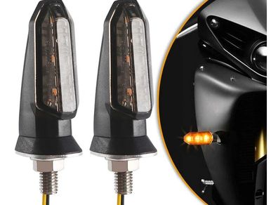 8mm Mini Motorcycle LED Turn Signal Lights Amber Flashing Light Blinker Turn Signal Lamp 12V Moto Indicator Lamp Accessories