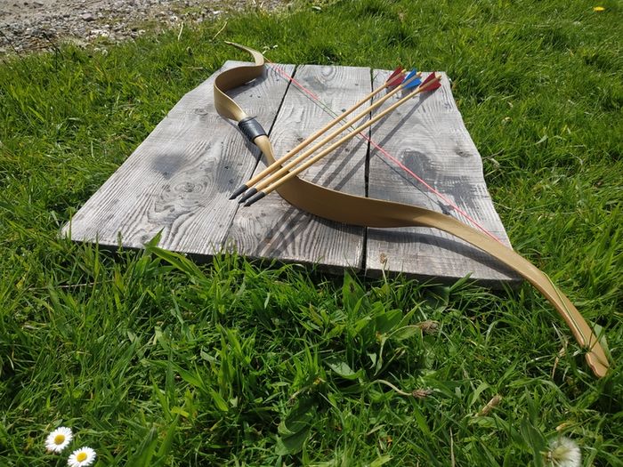 Archery Bow, Recurve 49" Horsebow, Left/Right hand (18-24 LBS) +3x arrows