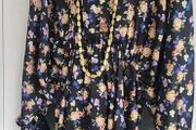 ZARA Floral Batwing Drop Waist Dress Sz XXL (Fit 12-16UK)