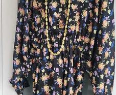 ZARA Floral Batwing Drop Waist Dress Sz XXL (Fit 12-16UK)