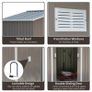 SUMMER SALE 7ft x 4ft Lockable Polypropylene Garden Storage Shed Storage w/ Air Vents Steel Grey (FREE POSTAGE) Image 9