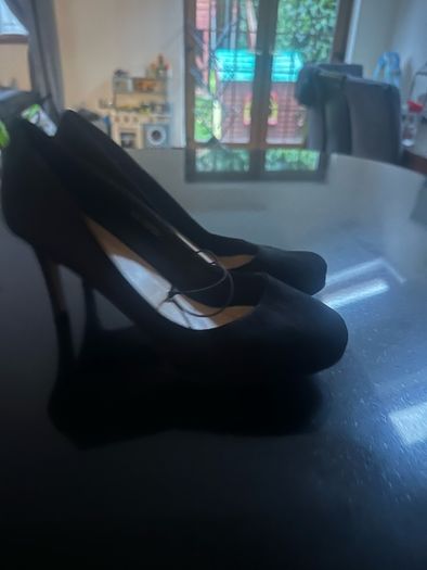 black high heels