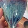 Wonderful Pair of Studio Art Pottery Goblets by Martin Branch Lyre Pottery, Cloncorban, Rossmore, Clonakilty, West Cork in a Fabulous Colourful Variegated Glaze. Pair Two Image 7