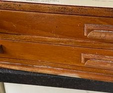 Old wooden box with 2 drawers- possibly used for cutlery