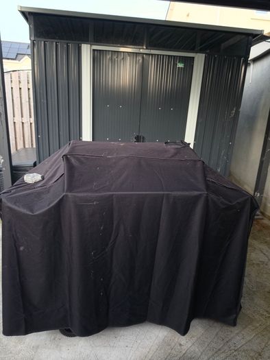 Texas gas bbq with 4 burners cover extra side burner accessories