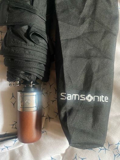 Samsonite umbrella WOOD CLASSIC auto open close wind protection brand new
