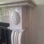 Castiron fireplace and surround plus marble mantlepiece and black stone heart Image 3