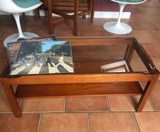 Myer mid century glass coffee table