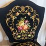 Vintage needlepoint upholstered side chair. Image 4