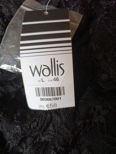 Wallis  Black  Dress.  S.L - 16.    B.N.W.T.