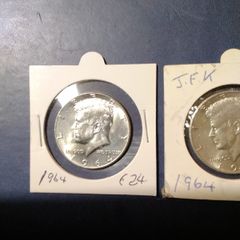 Tw0  Jfk  Silver Half Dollars