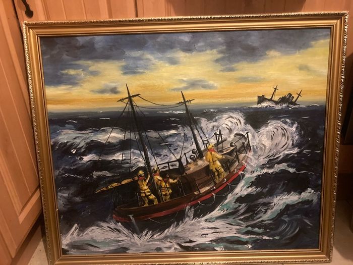 Large acyclic painting free postage