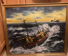 Large acyclic painting free postage