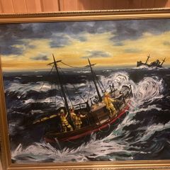 Large acyclic painting free postage
