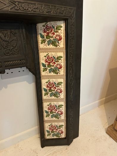 Beautiful Cast Iron Tiled Fireplace Insert