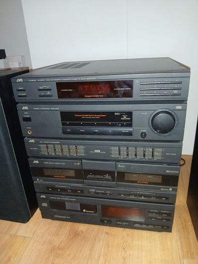 JVC CA-ME35LBK stereo with speakers -partially faulty!