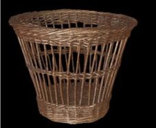 Vintage Harrods Wicker Waste Basket Pristine