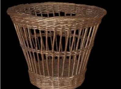 Vintage Harrods Wicker Waste Basket Pristine
