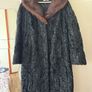Black Persian Lamb (Karakul) Fur Coat with Mink Collarol Image 6