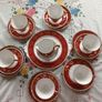 Gladstone red and gold tea set Image 9