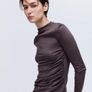 Draped silk blend top size XS Image 3