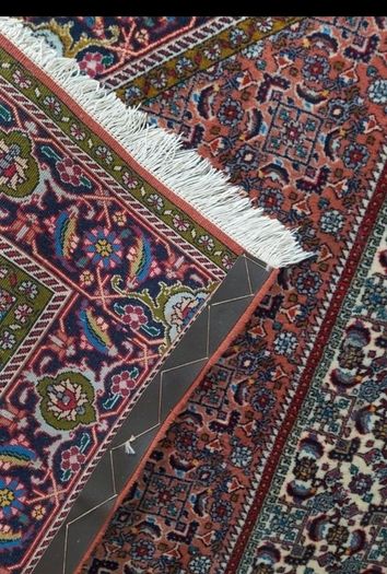 Stunning 300cm x 200cm Persian Bidjar Green Colours Hand Knotted Rug Carpet