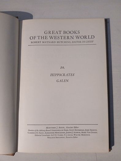 Great Books of the Western World - Hippocrates and Galen