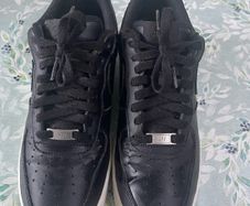 Nike Air Force black with white sole mens trainers