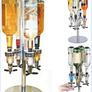 NEW 4 Bottle Rotary Stand Bar Butler Drinks Optic Dispenser Spirits Steel Image 2
