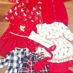 Baby girl Christmas Clothes bundle (12-18m)