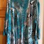Ladies Michael Gold Blue stretchy top size 2XL includes postage Image 3