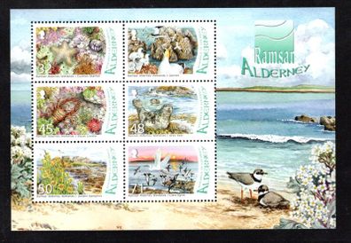 2007 Alderney Designation of Alderney West Coast and the Burhou Islands as Ramsar Site Commemorative Stamp Miniature Sheet Mint Never Hinged (MNH)