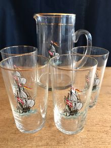 Glass Jug + matching glasses