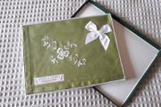 Vintage Green Linen Tray Cloth