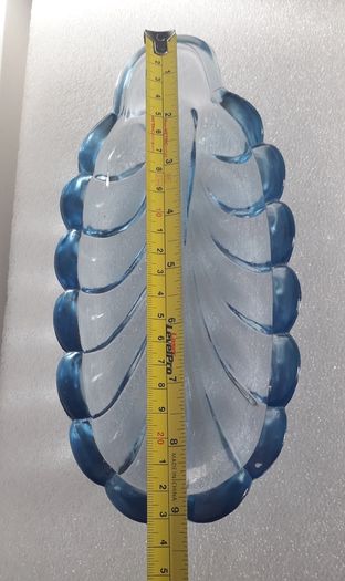 DISH - Art Deco - Blue Glass