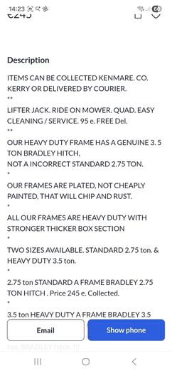3.5 ton..Heavy duty A towing Frame...Brand new in box..