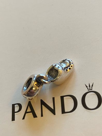 Pandora Charm it's a baby boy bootie with Gold and blue CZ