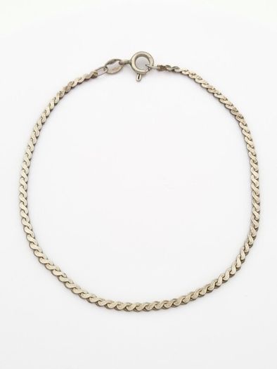 Vintage Italian 925 Sterling Silver Flat Curb Bracelet