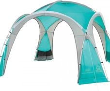 Gazebo Event Dome Shelter, L 3,65M x 3,65M for Festivals, Garden and Camping, Sturdy Steel Poles Construction, Large Event Tent, Shelter with Sun Protection SPF 50+, L, Blue