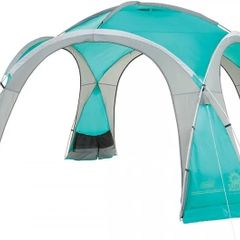 Gazebo Event Dome Shelter, L 3,65M x 3,65M for Festivals, Garden and Camping, Sturdy Steel Poles Construction, Large Event Tent, Shelter with Sun Protection SPF 50+, L, Blue