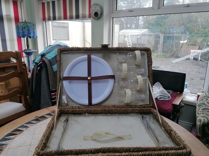 Vintage picnic basket