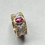 NEW - Natural stone with silver ring Image 3