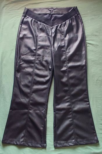 Size 16S eco-leather flared maternity trousers