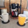 Handmade Industrial Tea and Coffee Station with 4 Slate Coasters Image 2