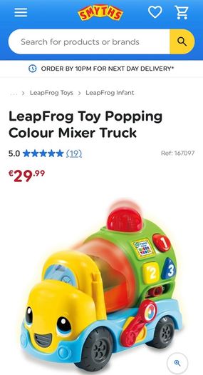 Leap Frog Popping Colour Mixer Truck