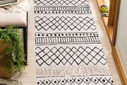 Cotton Area Rug Runner for Hallway, Throw Rugs for Bedroom, Woven Area Rug Indoor, Runner Rug for Kitchen