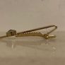 Vintage Gold-Tone Green Stone Tie Clip Image 6