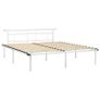 Bed Frame White Metal 180x200 cm Image 2