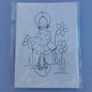 Spring - Girl with Lamb - Whiff of Joy Rubber Stamp Image 3
